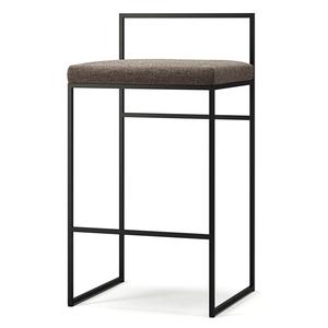 Department Barkruk met Rugleuning 80 cm Zwart/kustschalie