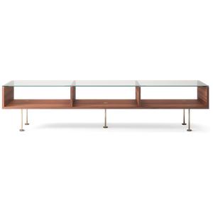 Decotique Vogue salontafel 45x165 Walnoot/ Messing