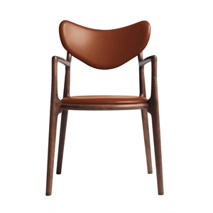 Ro Collection Salon Eetkamerstoel Gestoffeerd Beuken/ Walnoot/Calvados Leer