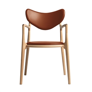 Ro Collection Salon Eetkamerstoel Gestoffeerd Geolied Beuken/Calvados Leer