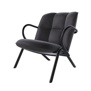 TON Cissy 73,5 cm Fauteuil met Zwarte Lederen Zwart