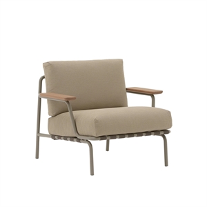 Muuto Settle Outdoor Fauteuil Geribbeld Weefsel 5/Taupe