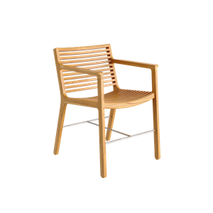 Sibast Furniture RIB Tuinstoel met armleuningen Teak
