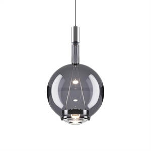 Lodes Sky-Fall Ronde Hanglamp Medium 2700K Glanzend Rook/Glas