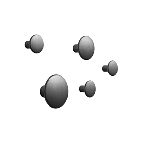 Muuto Dots Knager Metaal 5 Stk. Zwart