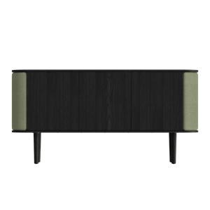 Umage Treasures kast met 3 deuren, Zwart eiken/ochtendweiden