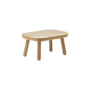 Umage Paff Bijzettafel Laag Eiken/Travertijn