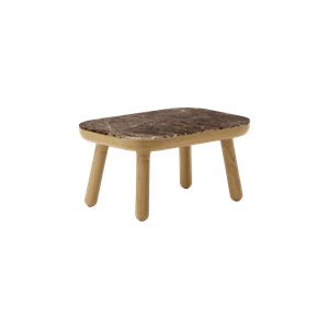 Umage Paff Bijzettafel Laag Eiken/Emperador