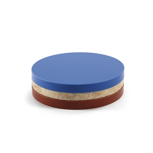 Valerie Object Drie Cirkels Onderzetter Blauw/ Steen/ Donkerrood