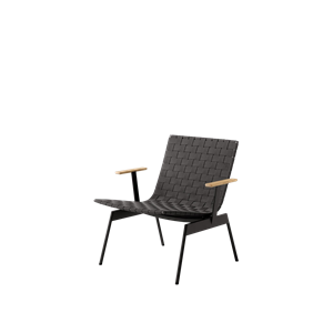 &Tradition Ville AV45 Buitenfauteuil Met Armleuningen Warm Zwart