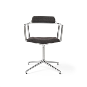 Vipp 452 Draaistoel Speciale Editie met Vloerglijders Tide/Donkerbruin 