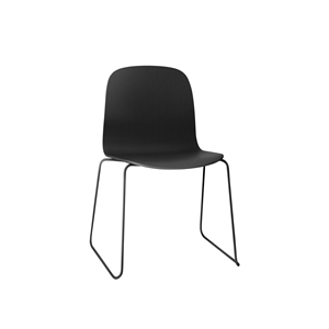 Muuto Visu Eettafel Chair m. Sled Lampenvoet Zwart