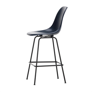 Vitra Eames Fiberglass Barkruk Medium Blauw/ Zwart