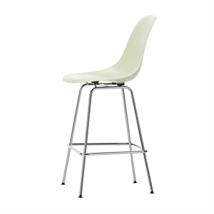 Vitra Eames Fiberglass Barkruk Medium Perkament/ Chroom