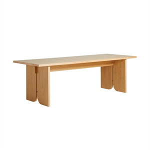 Woud Kimono Eettafel 240 Wit Gepigmenteerd Eiken